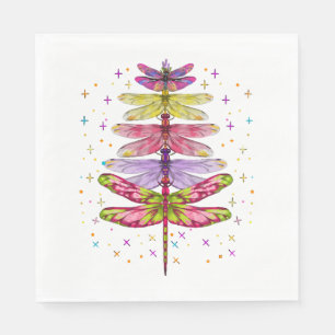 Funny Dragonfly Christmas Tree  Napkin