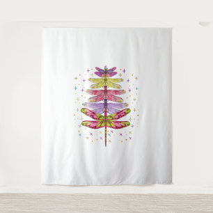 Funny Dragonfly Christmas Tree Tapestry