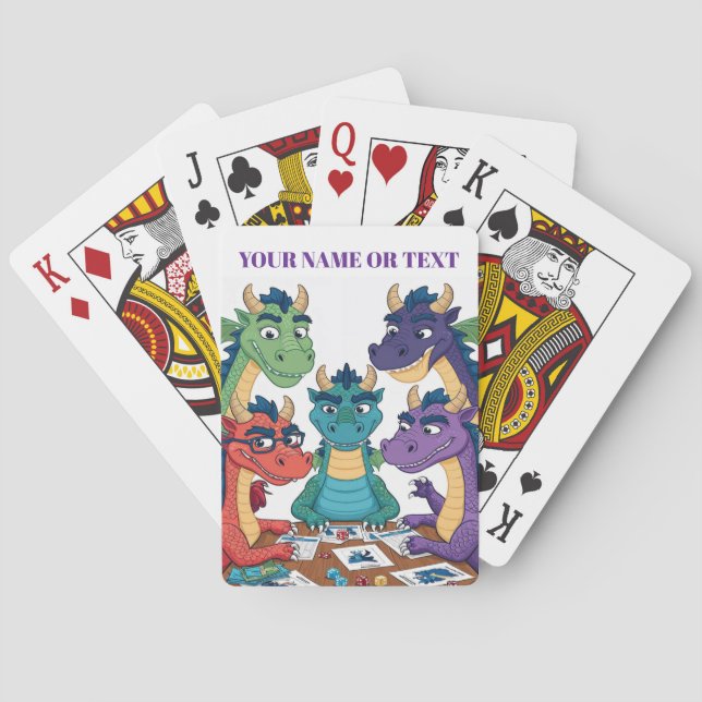 Funny Dragons Playing Cards (Back)