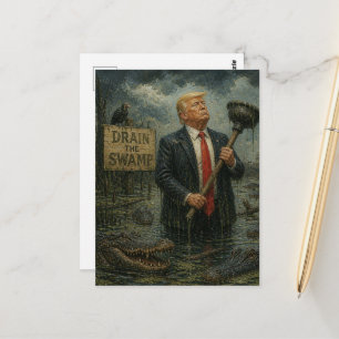 Funny Drain the Swamp Postcard