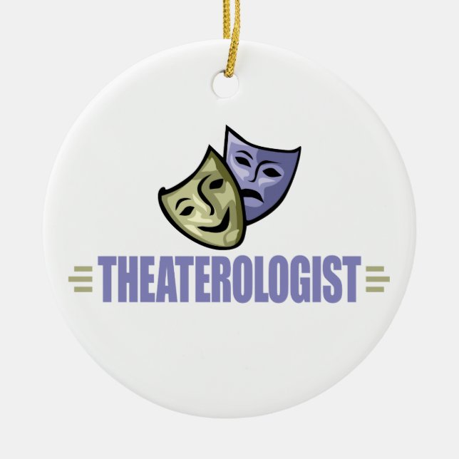 Funny Drama Theatre Ceramic Tree Decoration (Front)