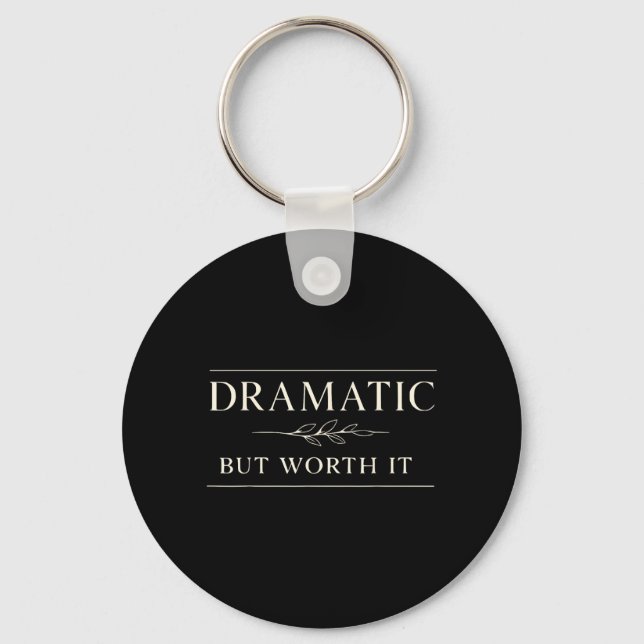 Funny Dramatic Plant Parent Indoor House Plants Key Ring (Front)