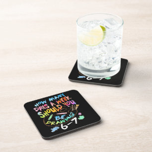 Funny Drawing Sketching Artist Coaster