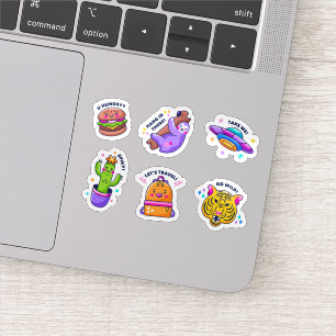 Funny drawing sticker set