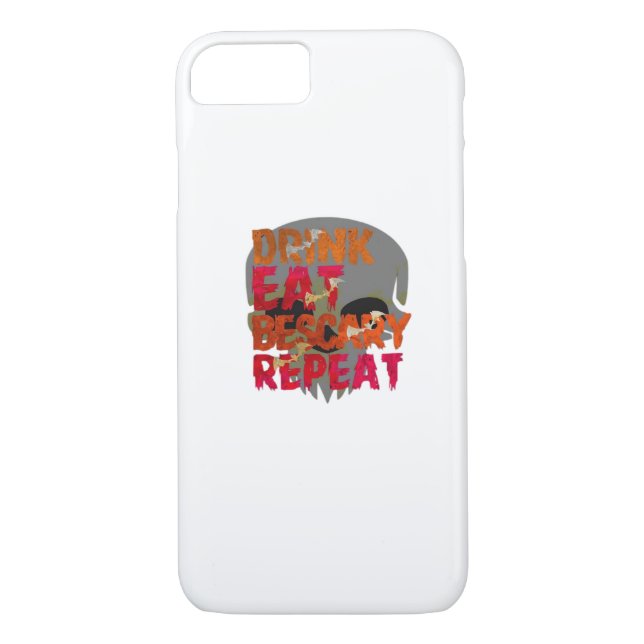 Funny Drink Eat Be Scary Halloween Design Creative Case-Mate iPhone Case (Back)