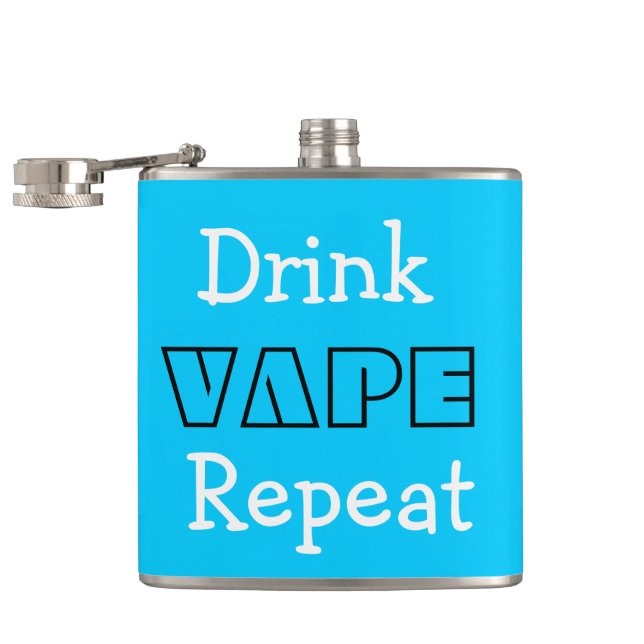 Funny Drink Vape Repeat Hip Flask (Opened)