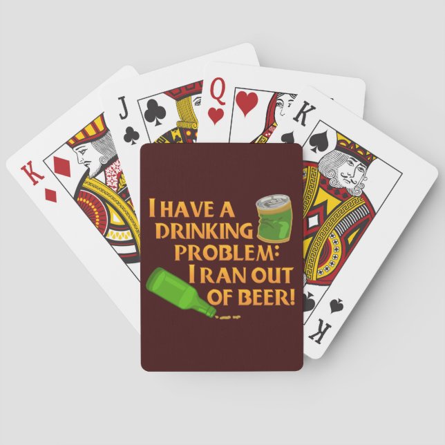 Funny Drinking Beer Playing Cards (Back)