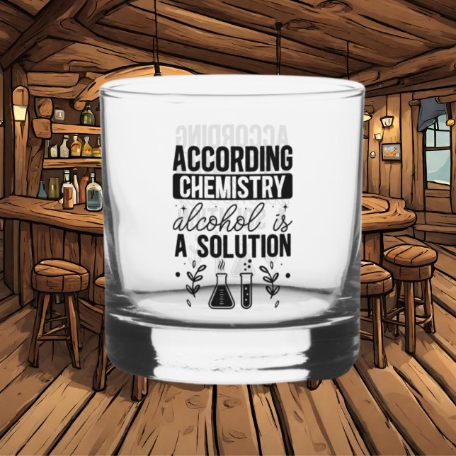 Funny drinking chemistry word art whiskey glass (Creator Uploaded)