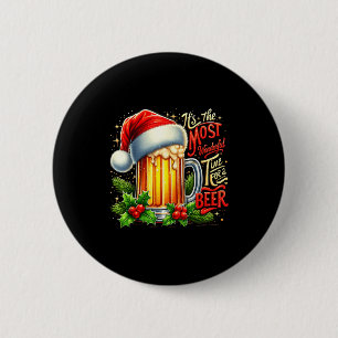 Funny Drinking Christmas Santa Beer Lovers Trend N 6 Cm Round Badge