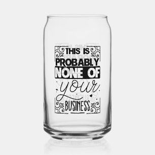 Funny drinking lovers word art can glass