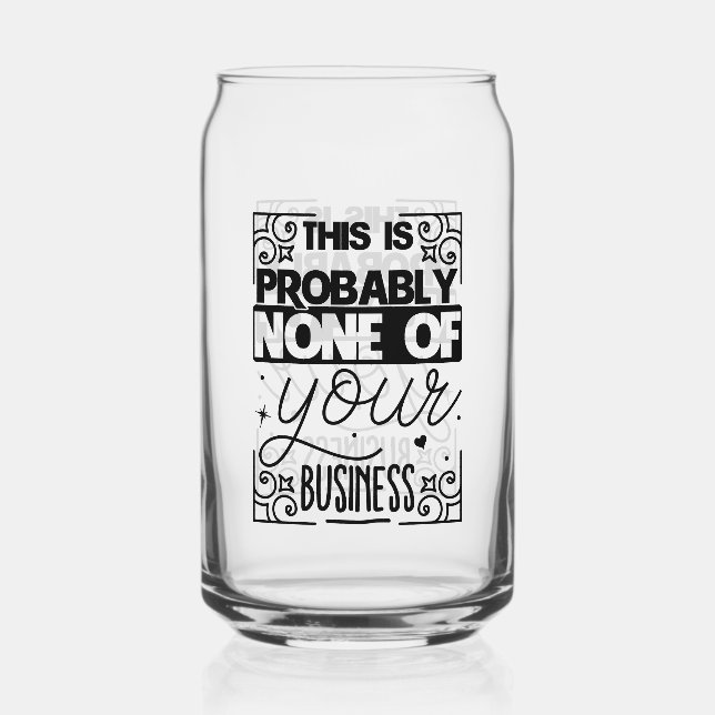Funny drinking lovers word art can glass (Front)