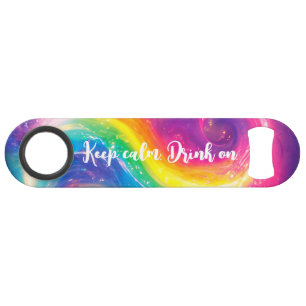 Funny Drinking Rainbow Tie-Dye Galaxy Keep Calm