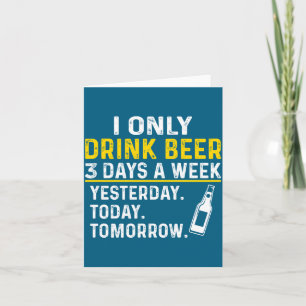 Funny Drinking Shirt Beer Lovers  Card