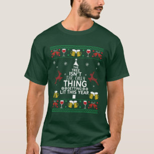 Funny Drinking Tree Beer For Christmas T-Shirt
