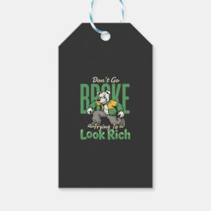 Funny Drip Dog Money Quote Gift Tags