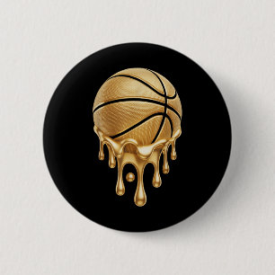 Funny Dripping Gold Basketball Lovers Drip Basketb 6 Cm Round Badge