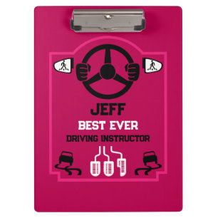 Funny Driving Instructor Gift Clipboard