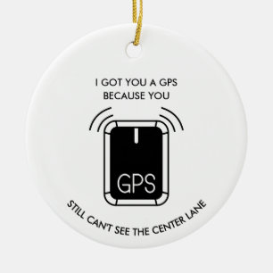 Funny Driving or bowling, Sarcastic gift Ceramic Tree Decoration
