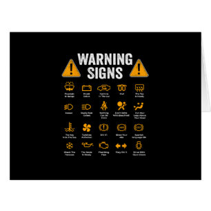 Funny Driving Warning Signs 101 Auto Mechanic Gift