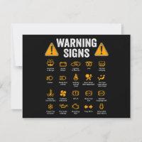Funny Driving Warning Signs 101 Auto Mechanic Gift