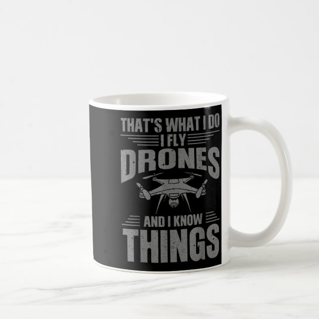 Funny Drone Art For Men Women Boys Drone Racing Dr Coffee Mug (Right)