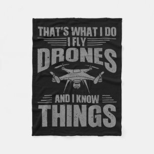 Funny Drone Art For Men Women Boys Drone Racing Dr Fleece Blanket