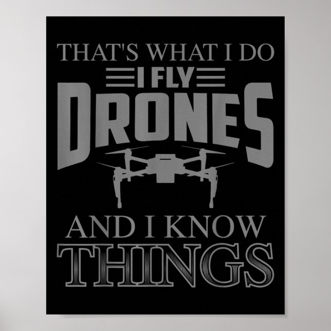Funny Drone Art For Men Women Boys Drone Racing Dr Poster (Front)
