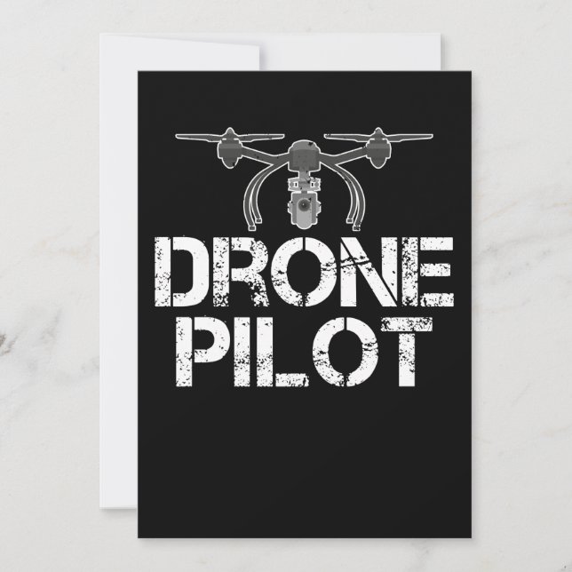 Funny Drone Pilot for Drone Flying Invitation (Front)