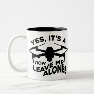 Funny Drone Pilot Small UAV remote pilot graphic Two-Tone Coffee Mug