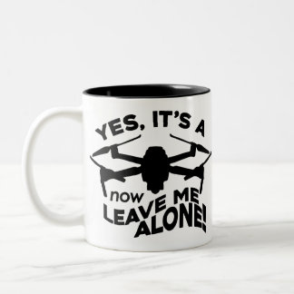 Funny Drone Pilot Small UAV remote pilot graphic Two-Tone Coffee Mug