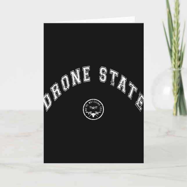 Funny Drone State Flying Secret Drone New Jersey W Card (Front)