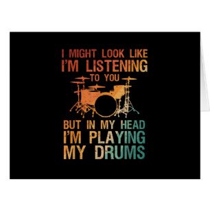 Funny Drummer Art For Men Women Drum Player Percus