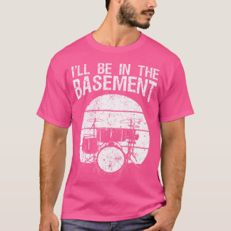Funny Drummer Art For Men Women Drum Set Drumming T-Shirt