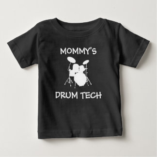Funny Drummer Baby Daddy's Drum Tech Rock & Roll B Baby T-Shirt
