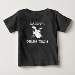 Funny Drummer Baby Daddy's Drum Tech Rock & Roll B T-Shirt<br><div class="desc">This funny Rock 'N' Roll Baby design features a cool drum kit and the caption "DADDY'S DRUM TECH" - perfect for a rock and roll baby shower, and a fantastic baby gift for your favourite drummer! Be sure to visit the DrumJunkie Graphics store for more amazing musician merch and gift...</div>