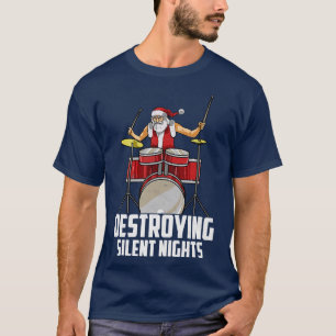 Funny Drummer Christmas Drum Set Drum Player Gift T-Shirt