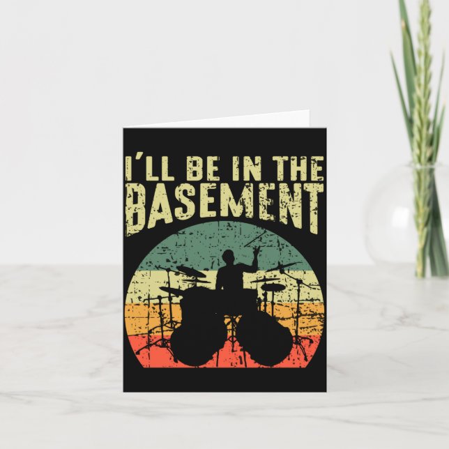 Funny Drummer Drumming Art Lovers For Men Boys  Card (Front)