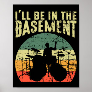 Funny Drummer Drumming Art Lovers For Men Boys  Poster