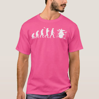 Funny Drummer Evolution Of A Man Design For Drum P T-Shirt