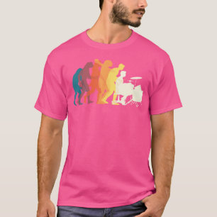 Funny Drummer Gifts Drumming Drums Evolution T-Shirt