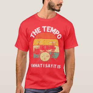 Funny Drumming Art for Men Women Drumline Drum Set T-Shirt