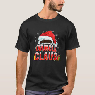 Funny Druncle Claus Beer Santa Hat Matching Family T-Shirt