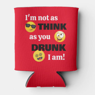 Funny Drunk Emoji Can Cooler