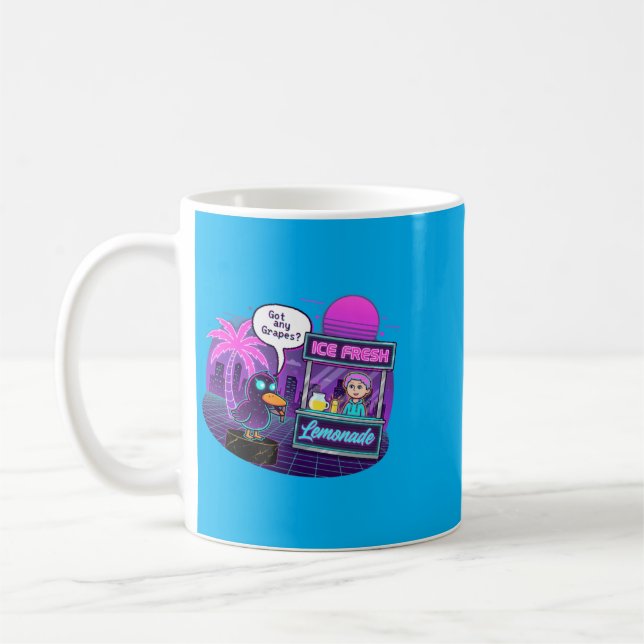 Funny Duck At Lemonade Stand Asking Gs Coffee Mug (Left)