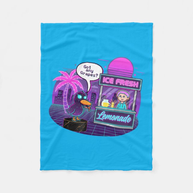 Funny Duck At Lemonade Stand Asking Gs Fleece Blanket (Front)