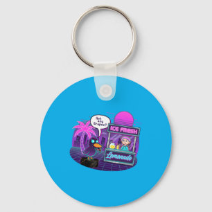 Funny Duck At Lemonade Stand Asking Gs Key Ring