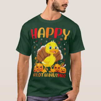 Funny Duck Bird Lover Happy Duck HelloThanksMas  T-Shirt