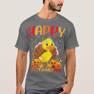 Funny Duck Bird Lover Happy Duck HelloThanksMas T- T-Shirt