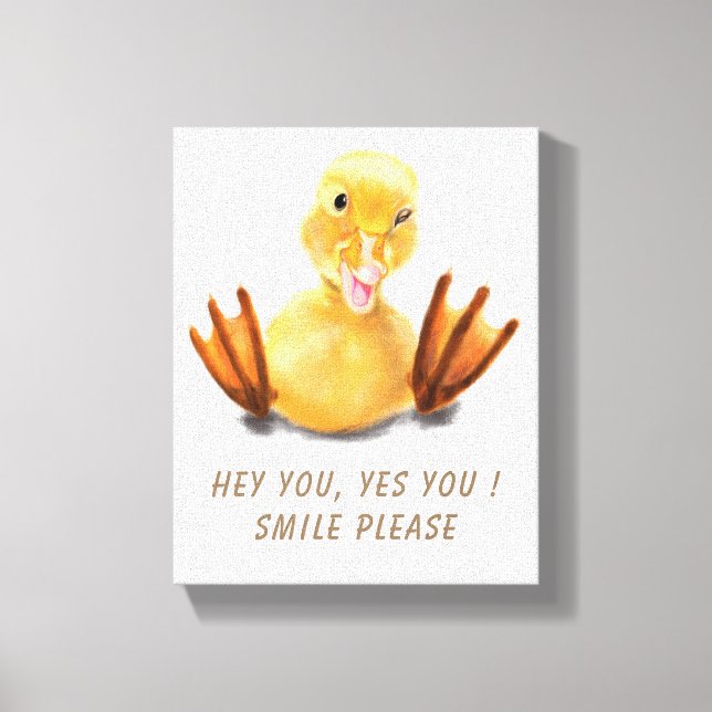 Funny Duck Canvas Print (Front)