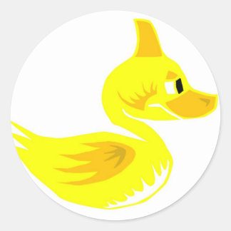 Funny duck classic round sticker